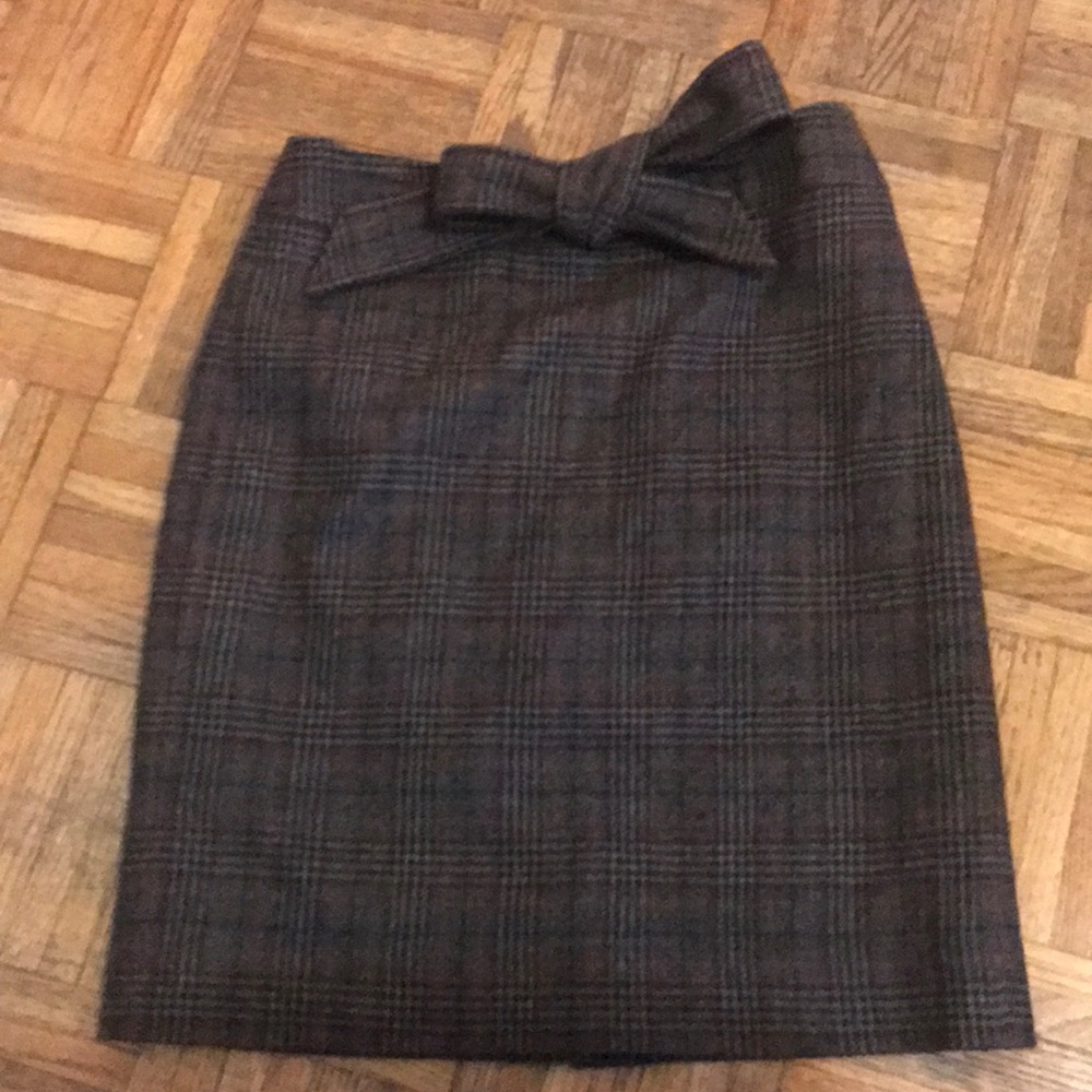j crew plaid pencil skirt good for petites! sz 4